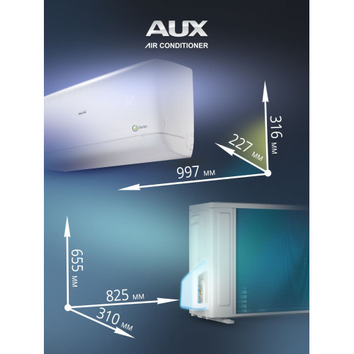 Настенная сплит-система AUX ASW-H18A4/JD-R1 + AS-H18A4/JD-R1, белый