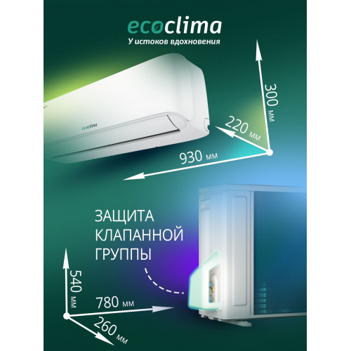 Настенная сплит-система Ecoclima ECW/I-HE18/BB-4R2 + EC/I-HE18/B-4R